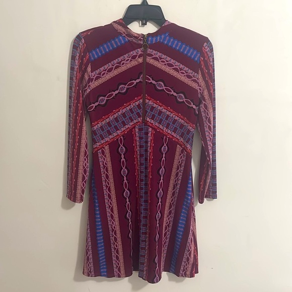 Free People | Stella Mock Neck Zip Back Burgundy Dress Sz S - Picture 14 of 14
